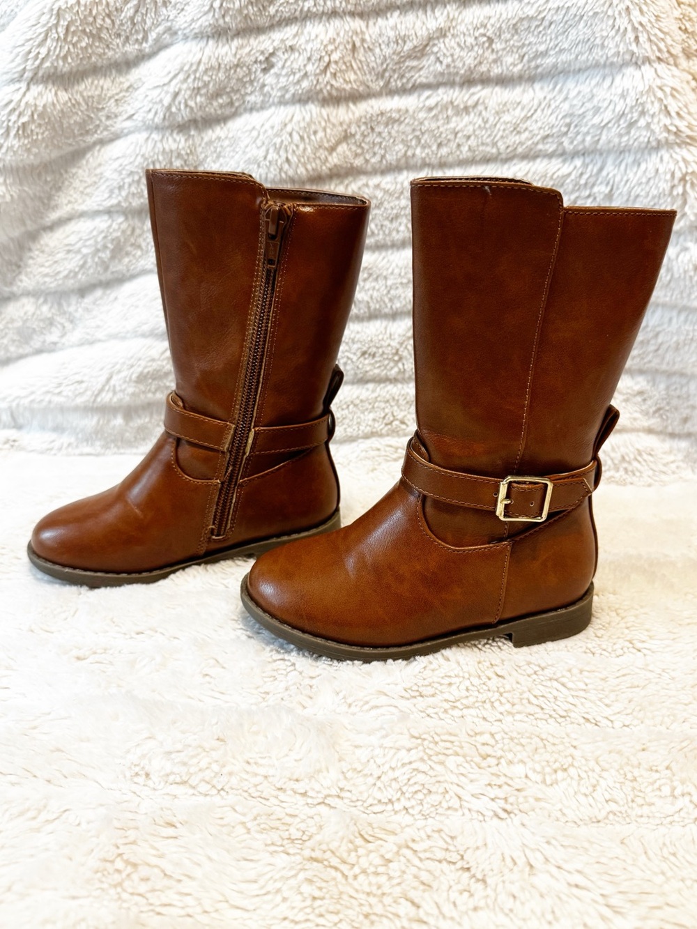 Gymboree Girls Brown Mid-Calf Buckle Boots